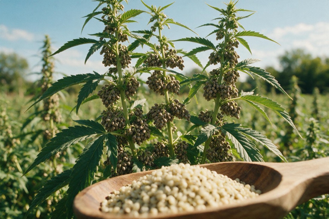 大麻籽奶——它所源自的植物，生长中