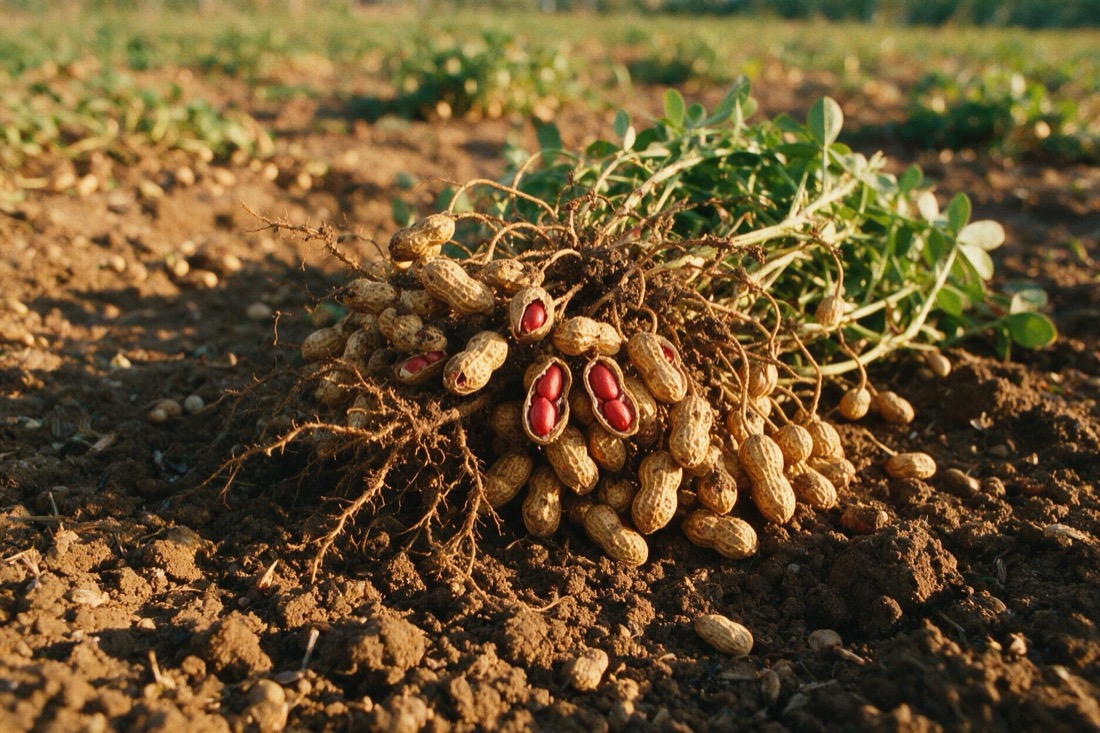 Leite de Amendoim — a planta da qual ele vem, crescendo